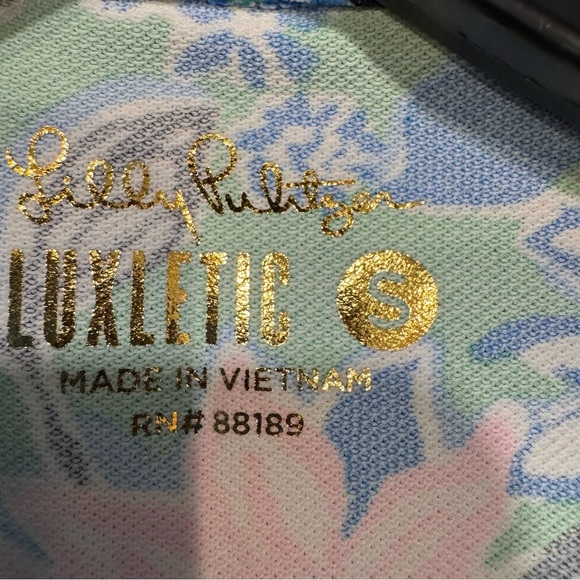 LILLY PULITZER Womens GOLF TIL YOU DROP LUXLETIC FRIDA POLO SHIRT S NWT UPF +50 - Picture 3 of 13